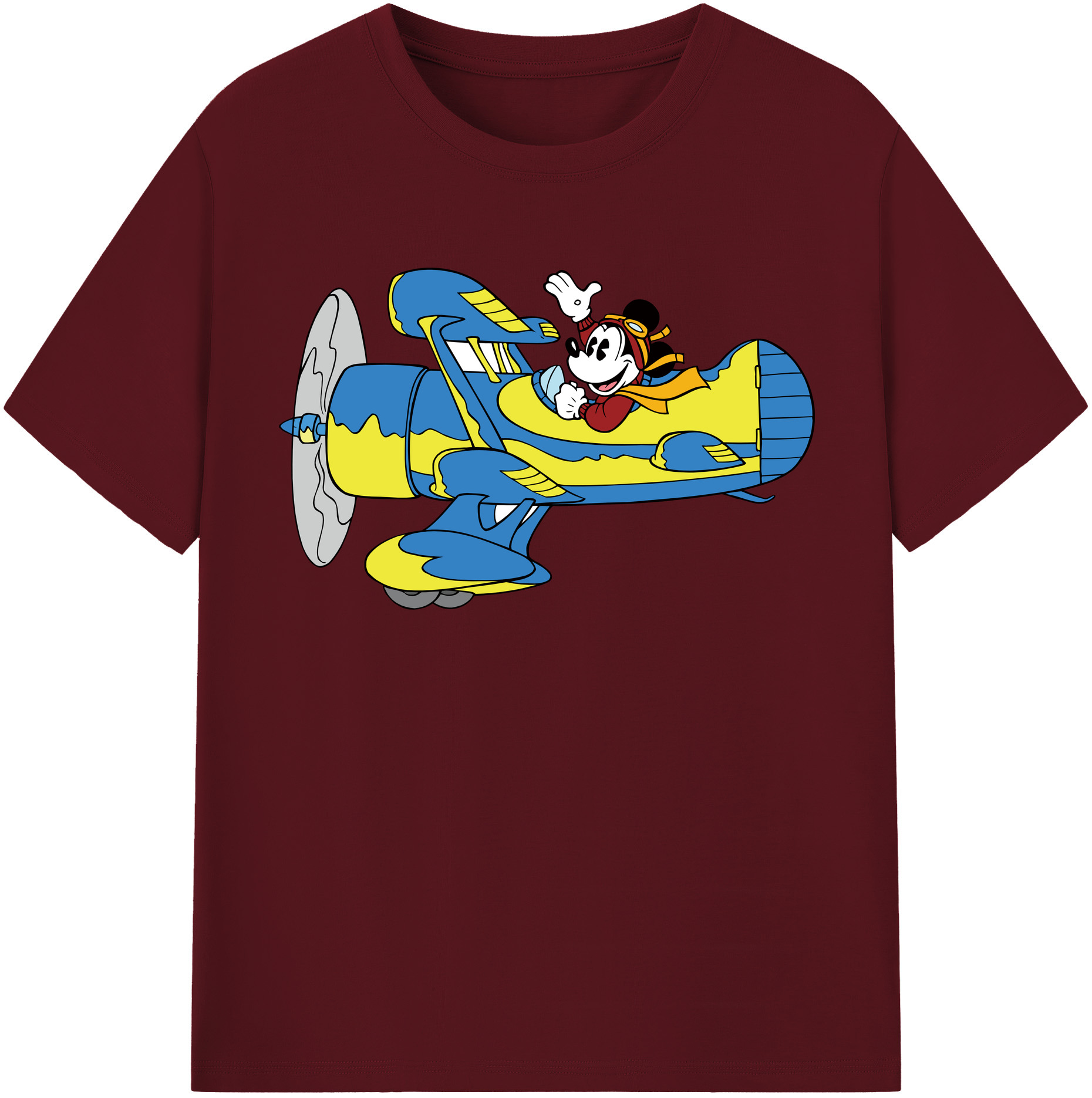 （画像用） ミッキーマウス Mickey Mouse 綿100％半袖Tシャツ（フロントプリント）
